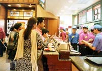 Inside a McDonald's restaurant in Bombay