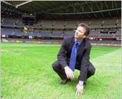 Steve Waugh at the Colonial stadium