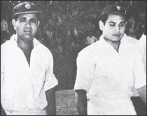 Vinoo Mankad (L) and Pankaj Roy shared an opening stand of 413 against New Zealand at Madras in 1955-56