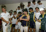 The Australians celebrate their victory