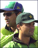 Wasim's out and Moin's worried