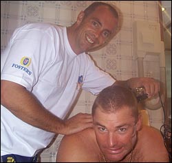 Warney's new haircut