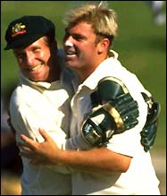 Ian Healy and Shane Warne