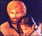 Sunny Deol (with Amisha Patel) in Gadar