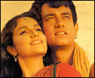 Aamir Khan and Gracy Singh in Lagaan