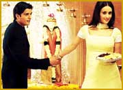 Sanjana with Jimmy Shergill in a still from Mere Yaar Ki Shaadi Hai