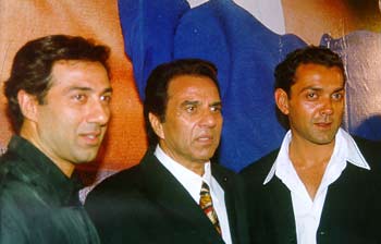 Sunny Deol, Dharmendra and Bobby Deol