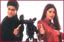 Juhi Chawla and Shah Rukh Khan in Phir Bhi Dil Hai Hindustani