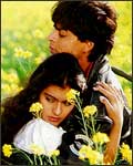 Kajol and Shah Rukh Khan in DDLJ