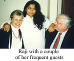 Raji with a couple of her
frequent guests